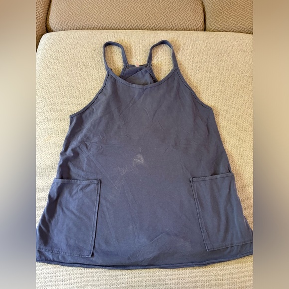 Free People Hot Shot Mini Dress Blue Indigo SMALL - Picture 4 of 4